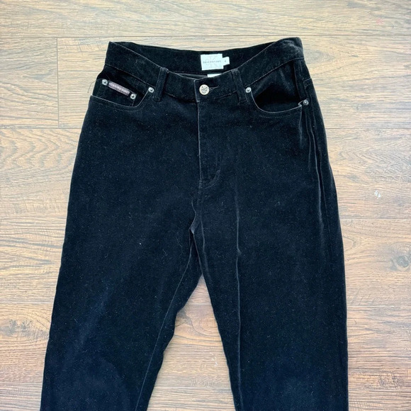 Calvin Klein Velvet Black High Rise Straight Leg Stretch Jeans Women’s Size 4 - Picture 4 of 5